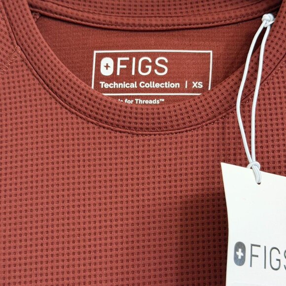 Figs Waffle Longsleeve Underscrub in Walnut, Size X-Small - Picture 9 of 11